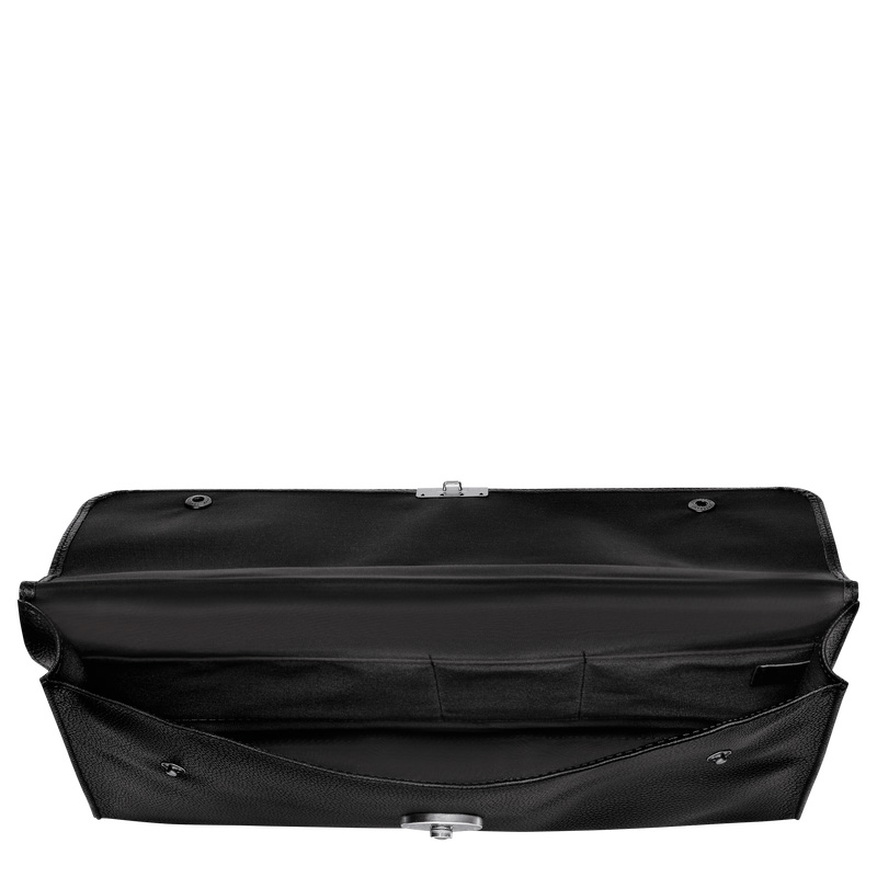 Longchamp | Le Foulonné S Briefcase Black - Leather | Black
