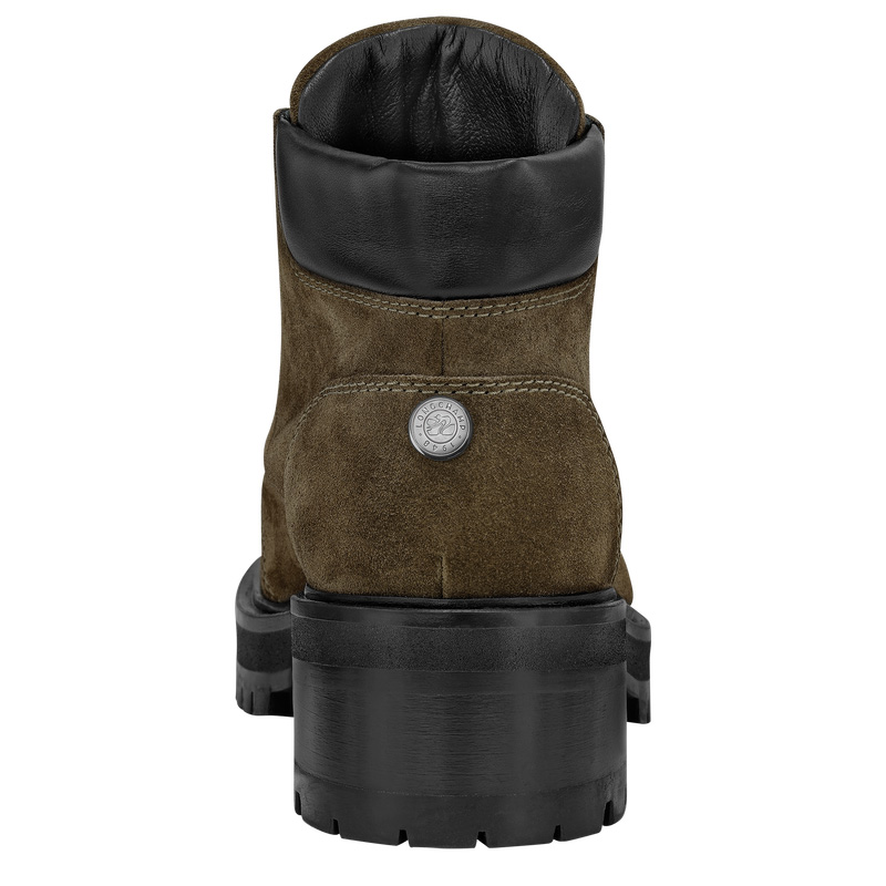 Longchamp | La Baroudeuse Low Boots Olive - Leather | Olive