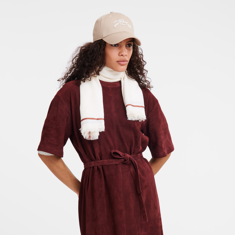 Longchamp | La Médaille Shawl Ivory - Cotton blend | Ivory