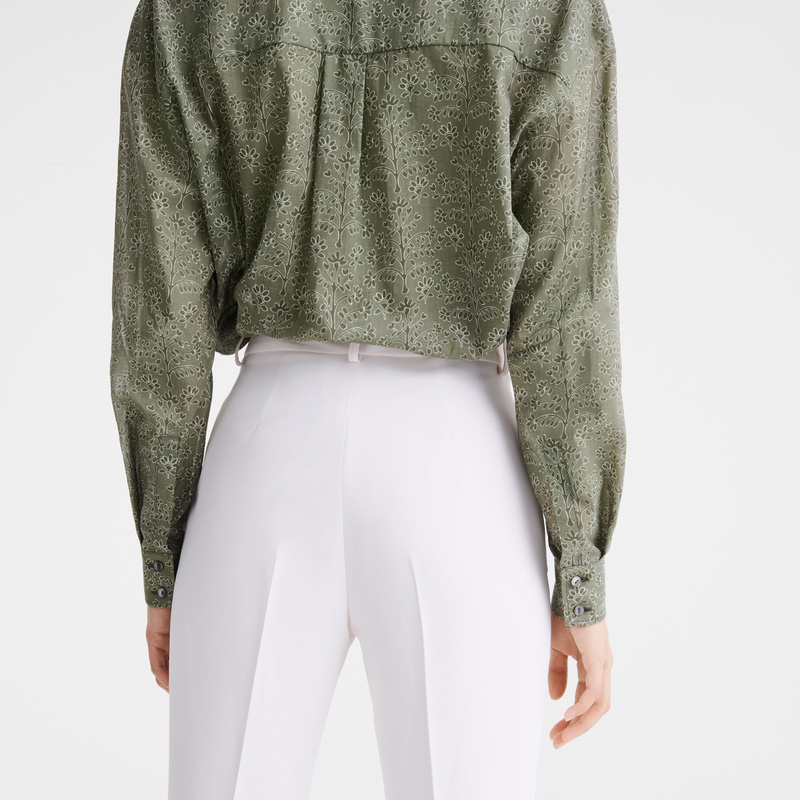 Longchamp | Trousers Ecru - Crepe | Ecru