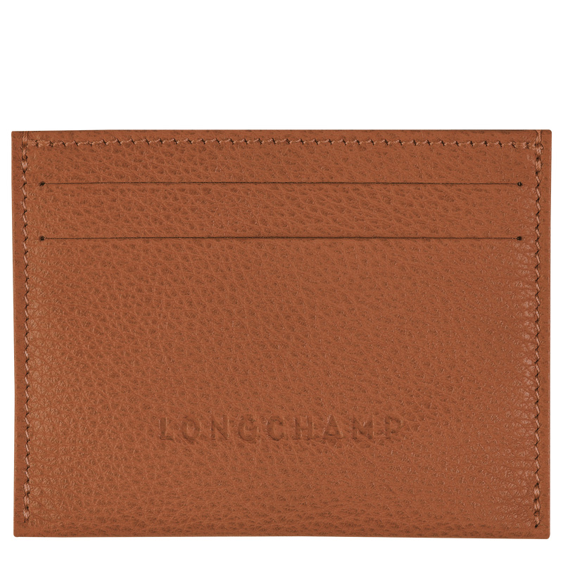 Longchamp | Le Foulonné Card holder Caramel - Leather | Caramel