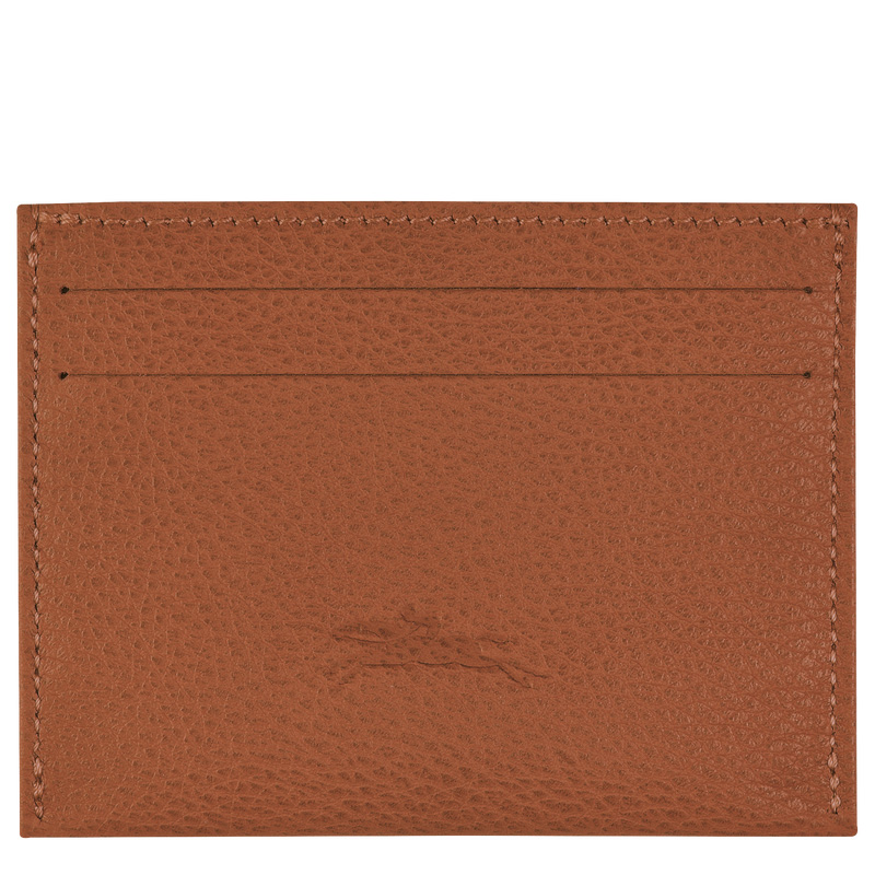 Longchamp | Le Foulonné Card holder Caramel - Leather | Caramel