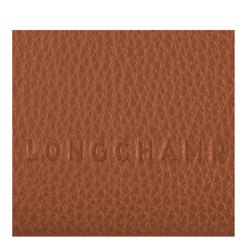 Longchamp | Le Foulonné Card holder Caramel - Leather | Caramel