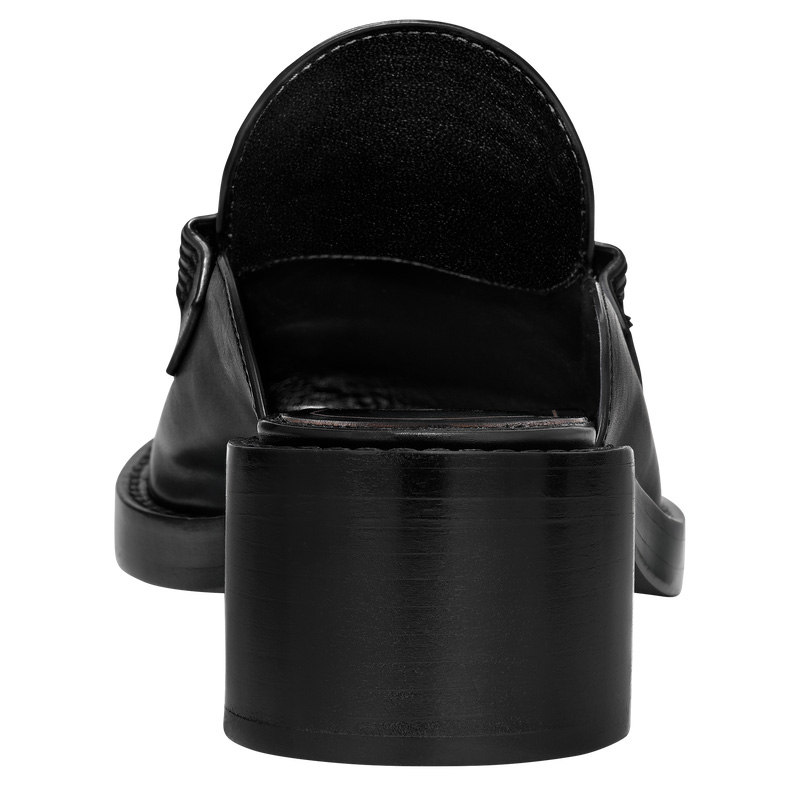 Longchamp | Epure Timeless Mules Black - Leather | Black