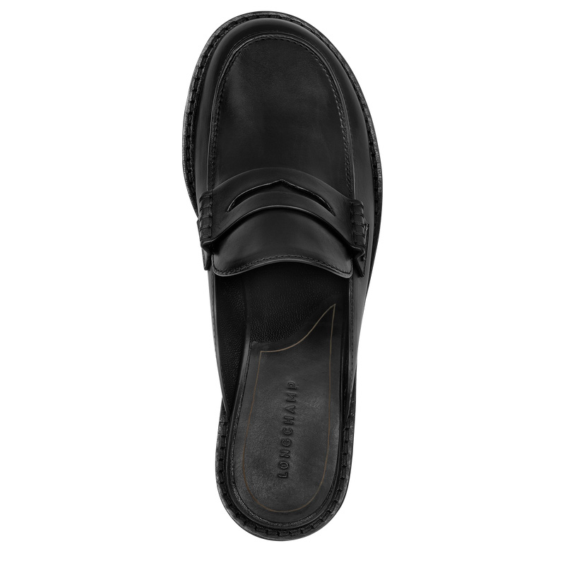 Longchamp | Epure Timeless Mules Black - Leather | Black