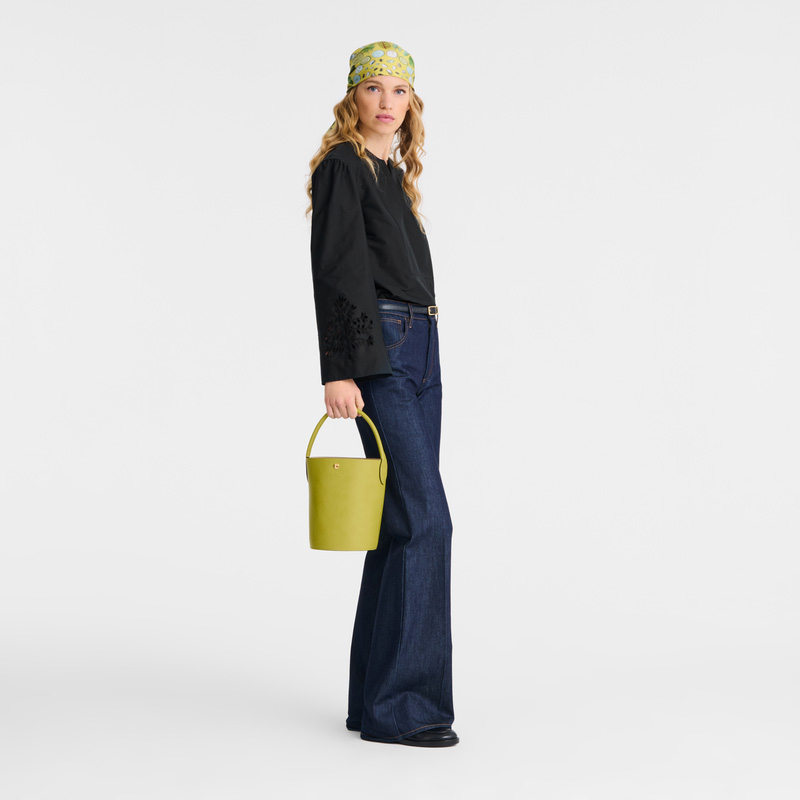 Longchamp | Épure S Bucket bag Kiwi Green - Leather | Kiwi Green
