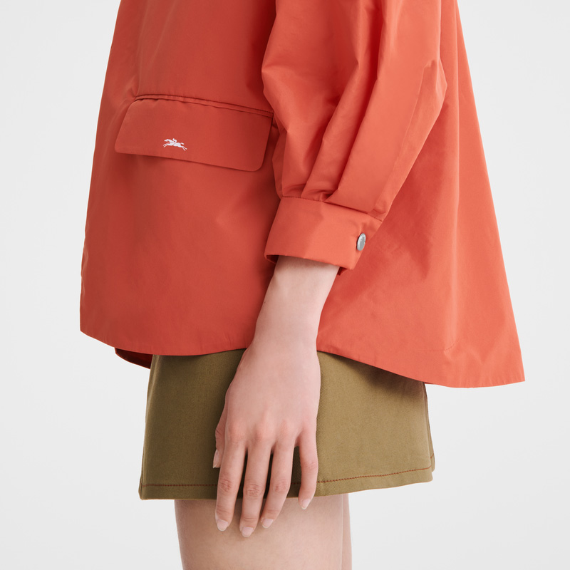 Longchamp | Kimono jacket Tomato - Technical taffeta | Tomato