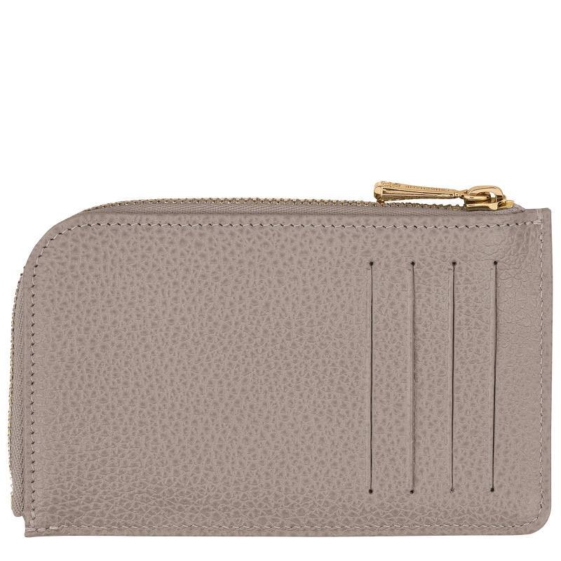 Longchamp | Le Foulonné Card holder Turtledove - Leather | Turtledove