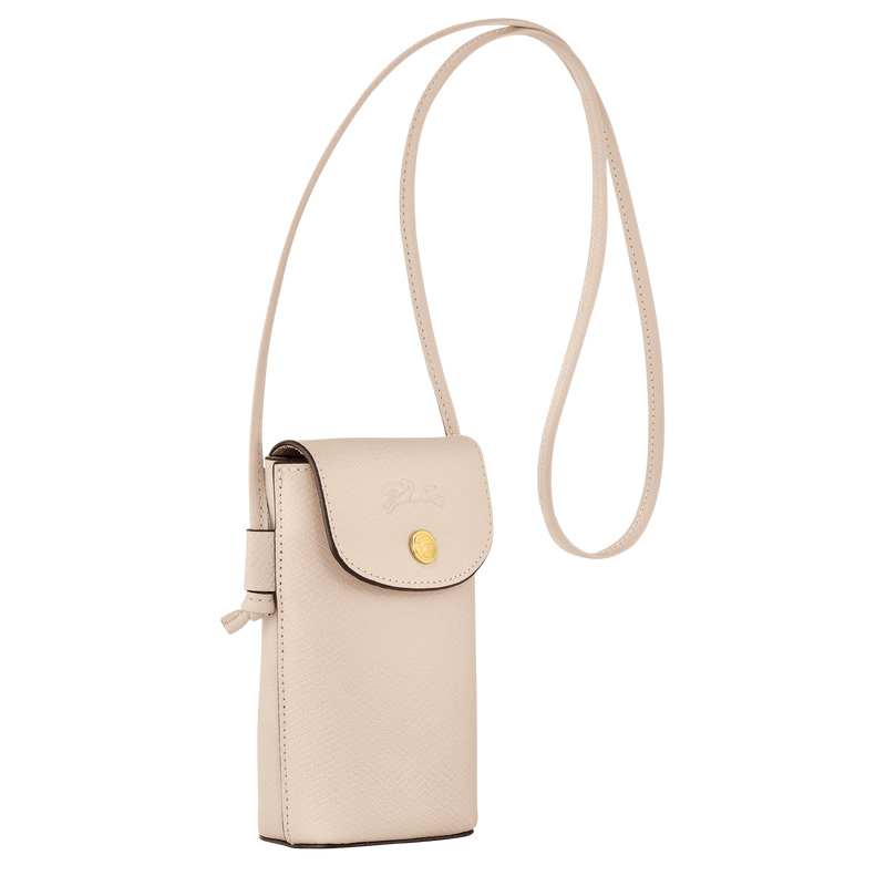 Longchamp | Épure Phone case with leather lace Paper - Leather | Paper