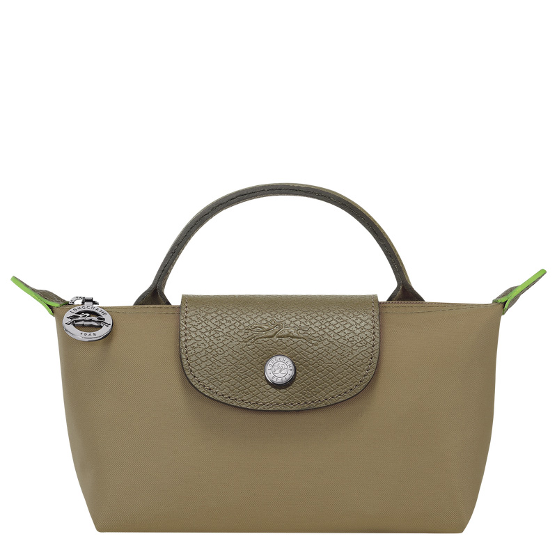 Longchamp | Le Pliage Green Pouch with handle Artichoke - Recycled canvas | Artichoke