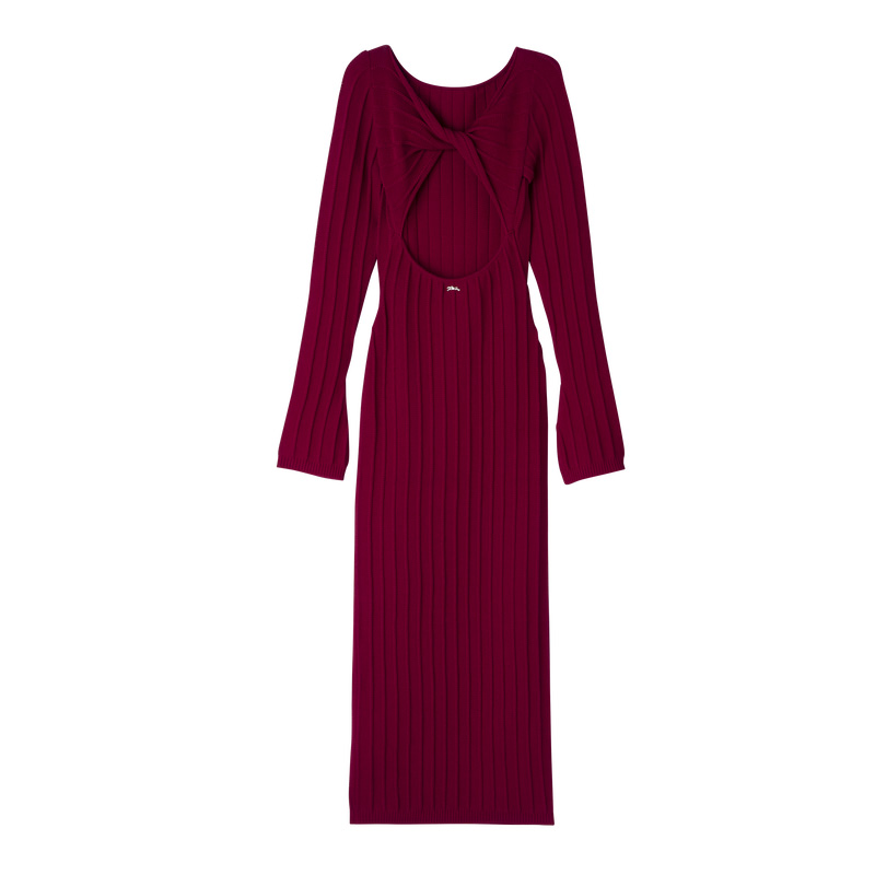 Longchamp | Long dress Beetroot - Knit | Beetroot