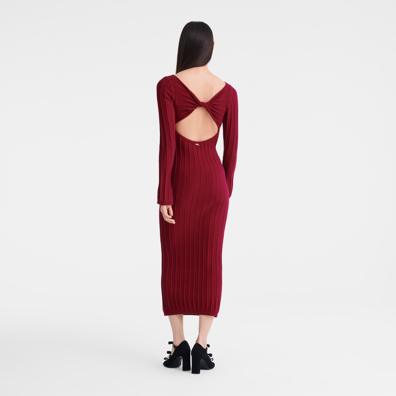 Longchamp | Long dress Beetroot - Knit | Beetroot
