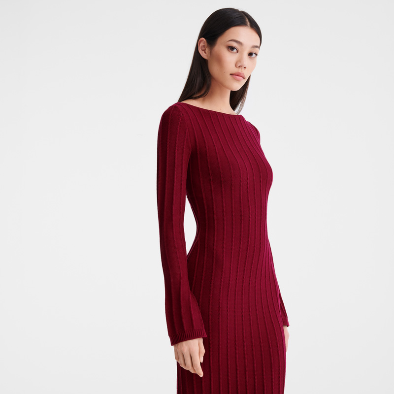 Longchamp | Long dress Beetroot - Knit | Beetroot