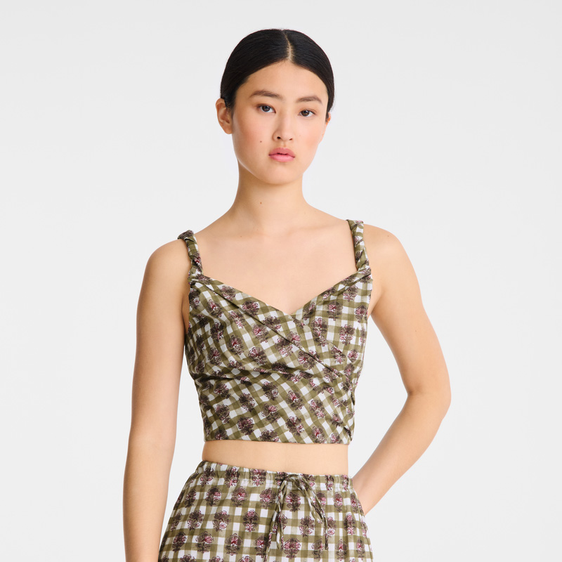 Longchamp | Top Artichoke - Vichy print veil | Artichoke