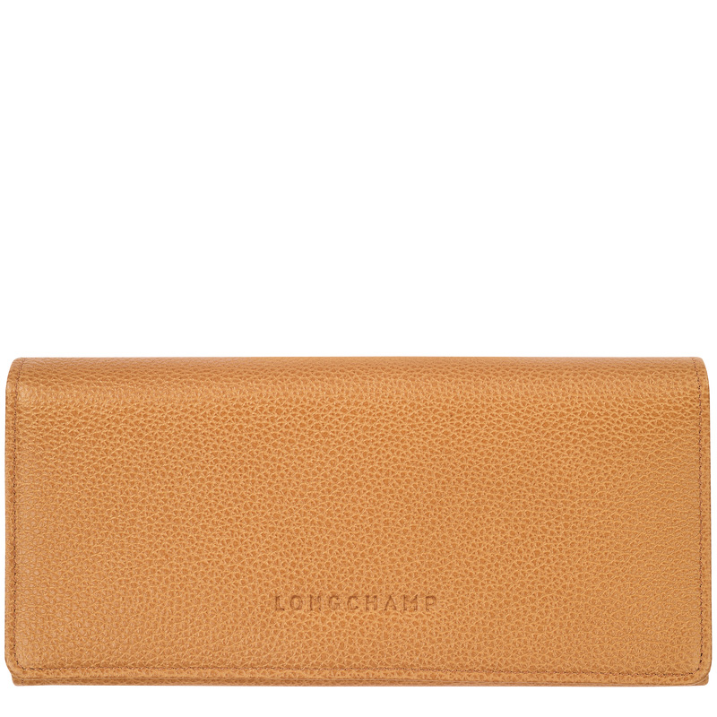 Longchamp | Le Foulonné Continental wallet Walnut - Leather | Walnut