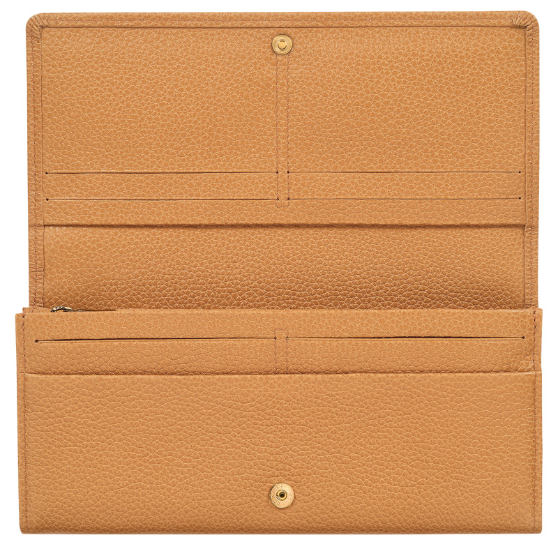 Longchamp | Le Foulonné Continental wallet Walnut - Leather | Walnut