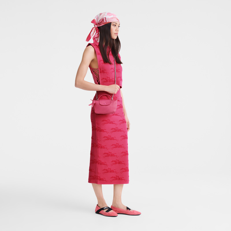 Longchamp | Le Pliage Xtra XS Pouch Pink - Leather | Pink