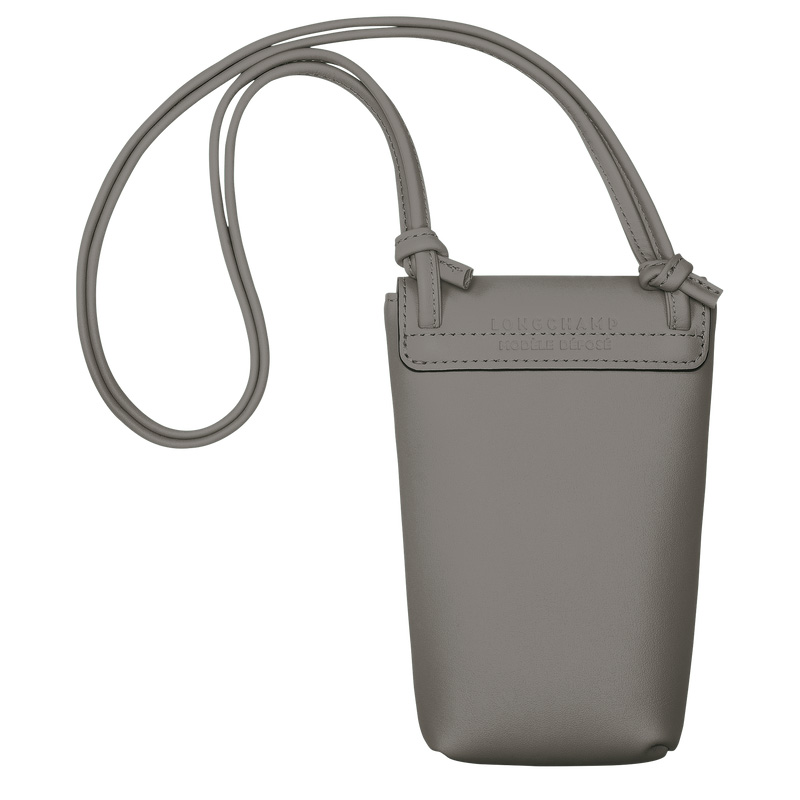 Longchamp | Le Pliage Xtra Phone case with leather lace Turtledove - Leather | Turtledove