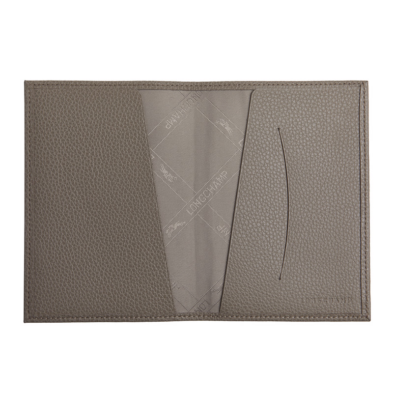 Longchamp | Le Foulonné Passport cover Turtledove - Leather | Turtledove