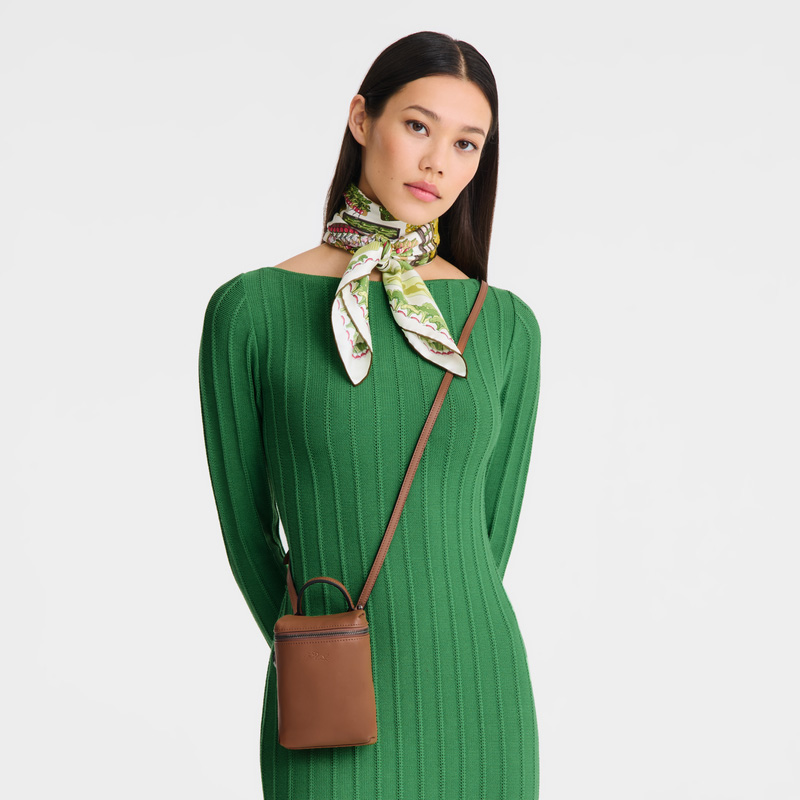 Longchamp | Le Pliage Xtra XS Crossbody bag Cognac - Leather | Cognac