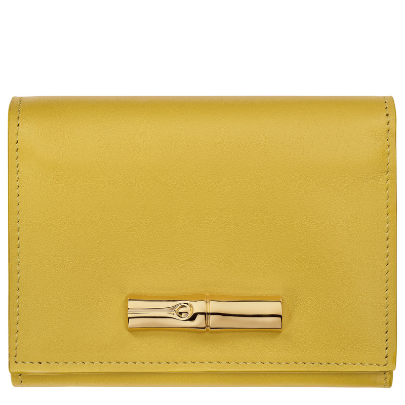 Longchamp | Le Roseau Compact wallet Ginger - Leather | Ginger