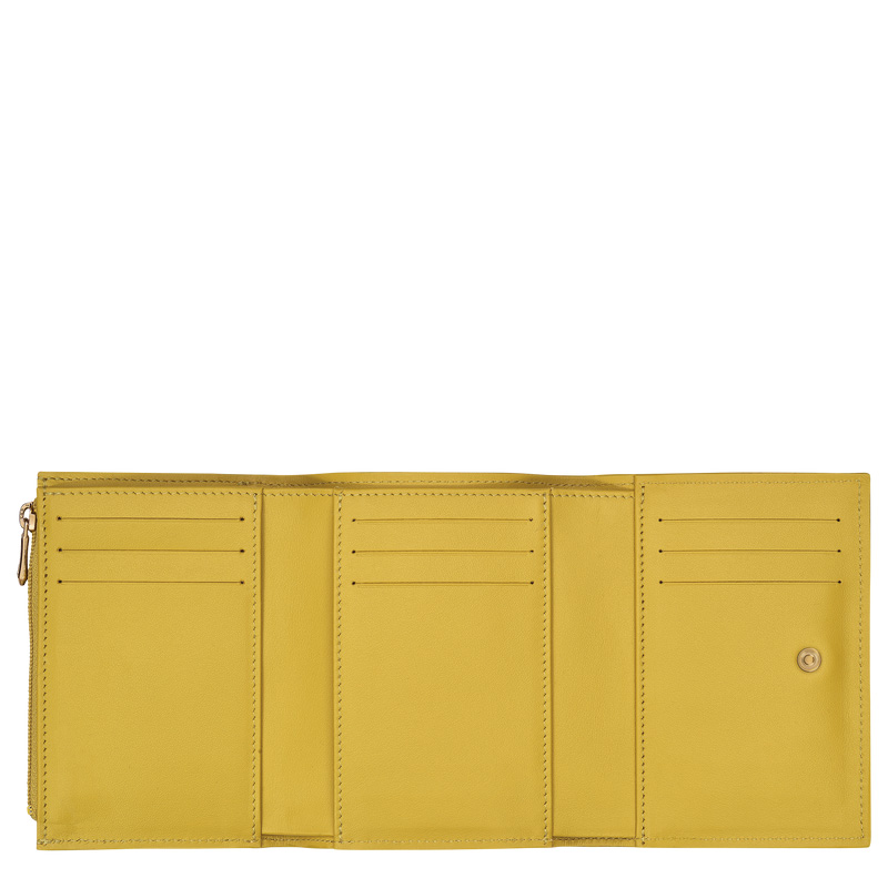 Longchamp | Le Roseau Compact wallet Ginger - Leather | Ginger