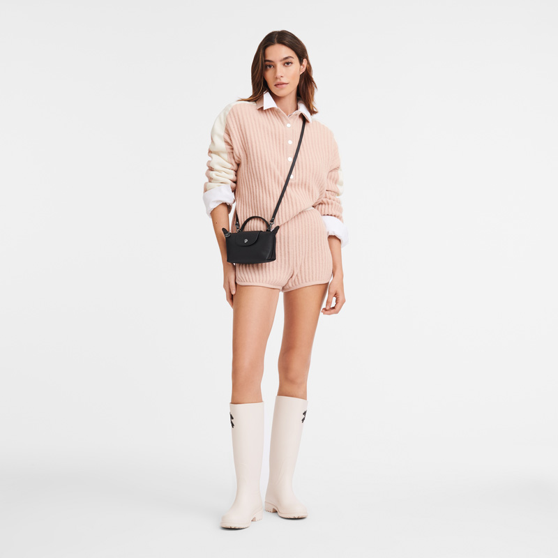 Longchamp | Le Pliage Xtra XS Pouch Black - Leather | Black