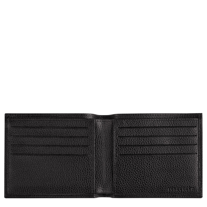 Longchamp | Le Foulonné Wallet Black - Leather | Black