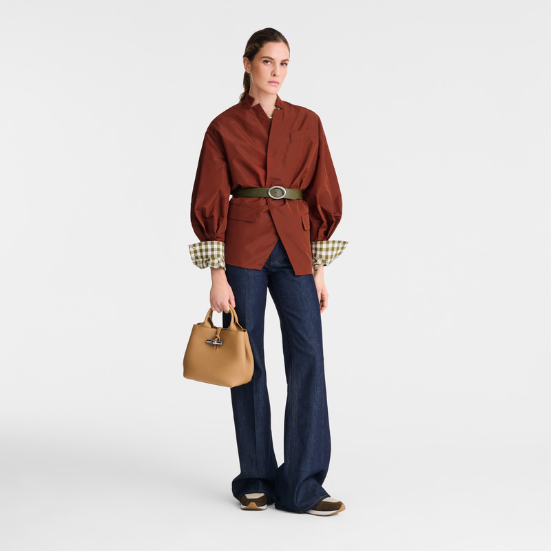 Longchamp | Le Roseau S Handbag Walnut - Leather | Walnut
