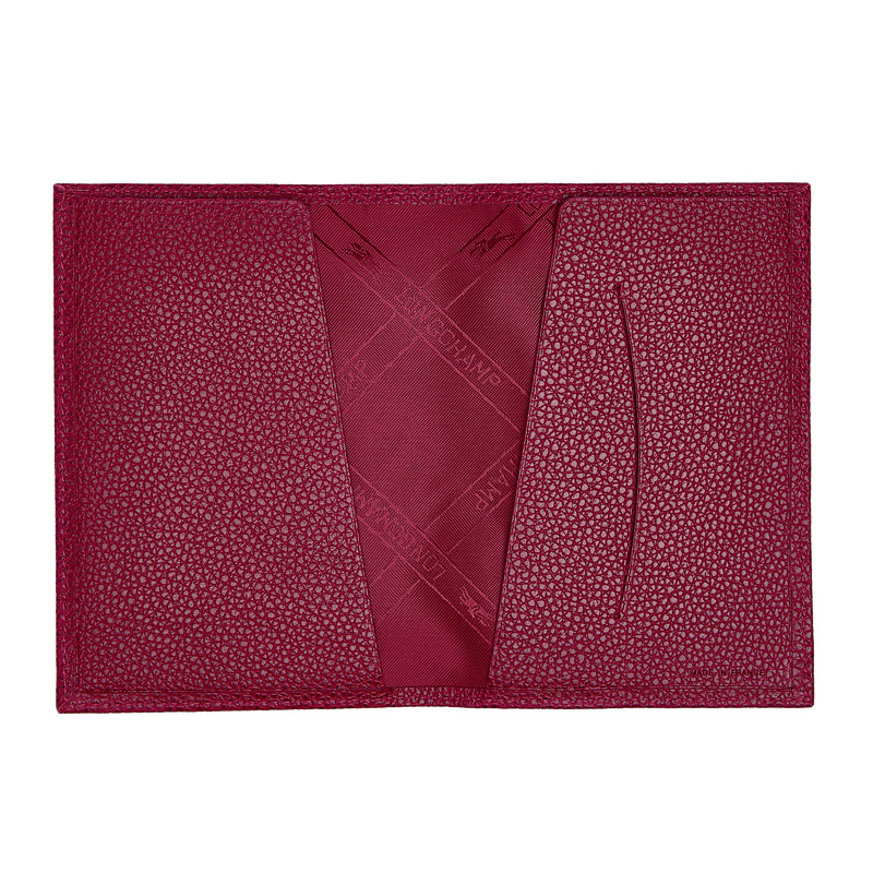 Longchamp | Le Foulonné Passport cover Beetroot - Leather | Beetroot