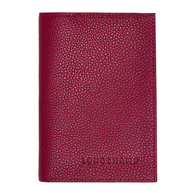 Longchamp | Le Foulonné Passport cover Beetroot - Leather | Beetroot