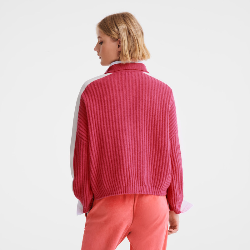 Longchamp | Polo collar jumper Pink - Knit | Pink