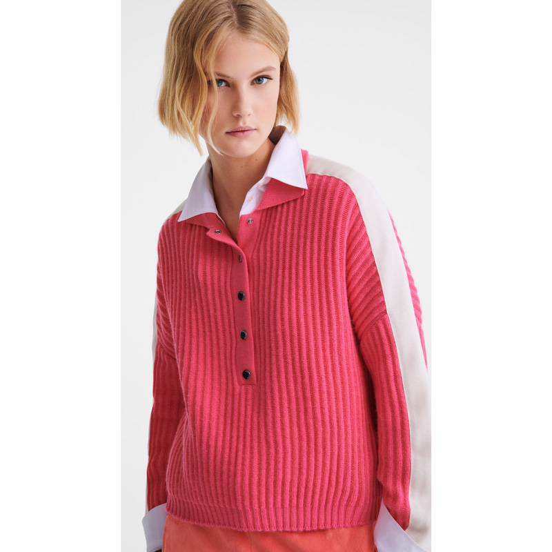 Longchamp | Polo collar jumper Pink - Knit | Pink