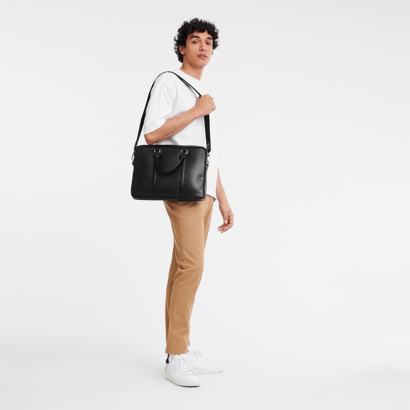 Longchamp | Le Foulonné XS Briefcase Black - Leather | Black