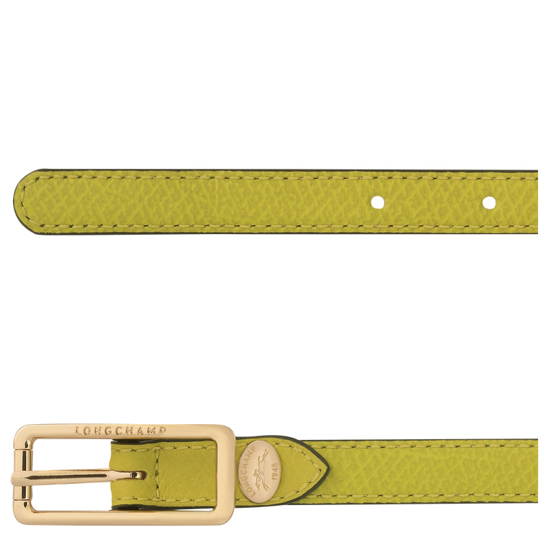 Longchamp | Épure Ladies' belt Kiwi Green - Leather | Kiwi Green