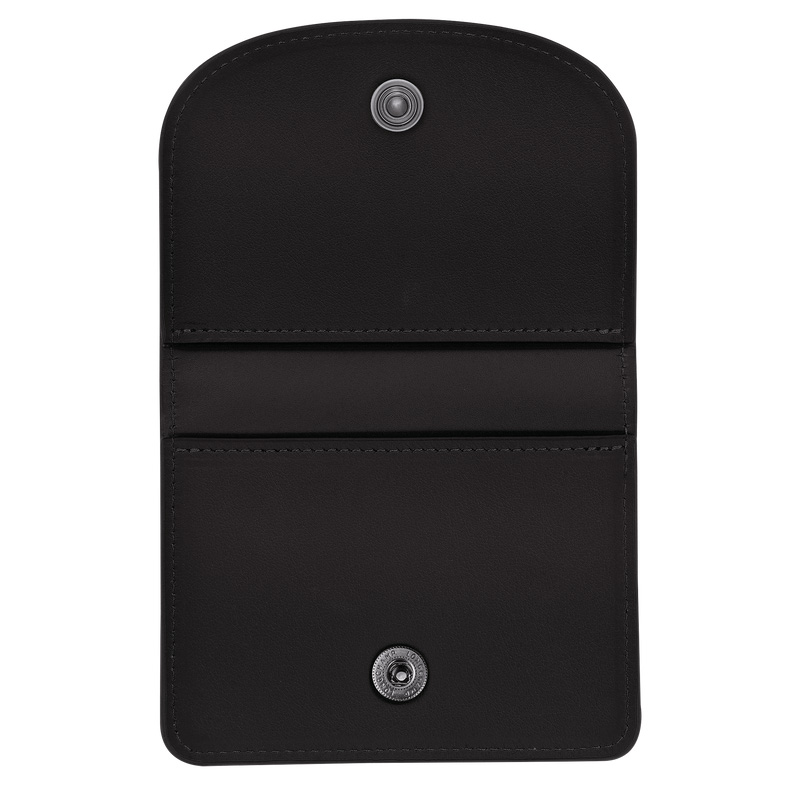Longchamp | Le Pliage Xtra Card holder Black - Leather | Black