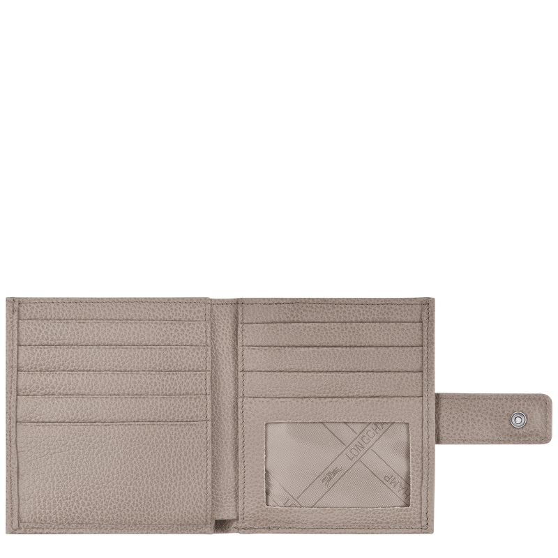 Longchamp | Le Foulonné Compact wallet Turtledove - Leather | Turtledove