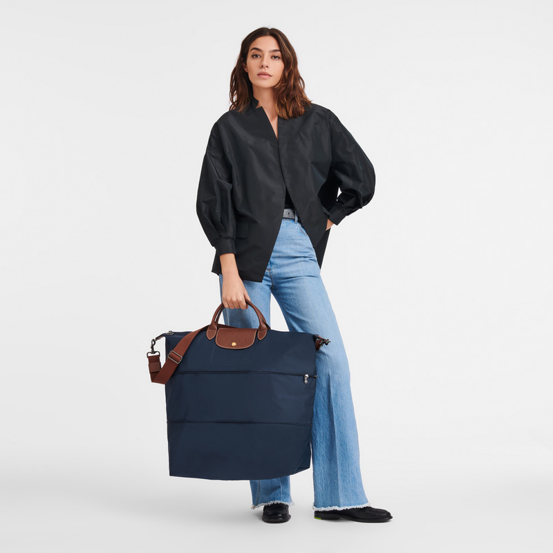 Longchamp | Le Pliage Original Travel bag expandable Navy - Recycled canvas | Navy