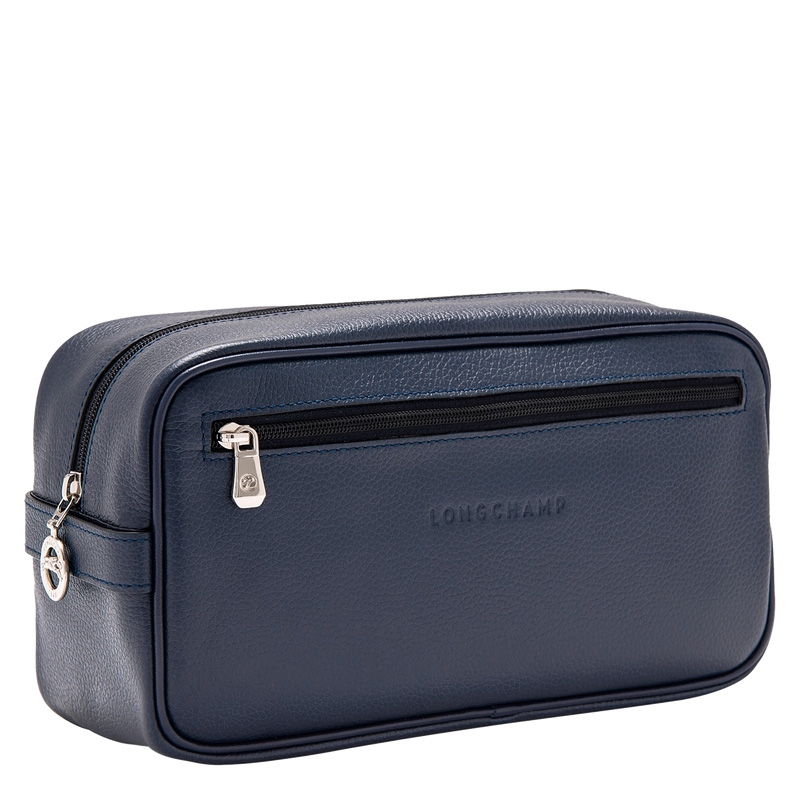 Longchamp | Le Foulonné Toiletry case Navy - Leather | Navy