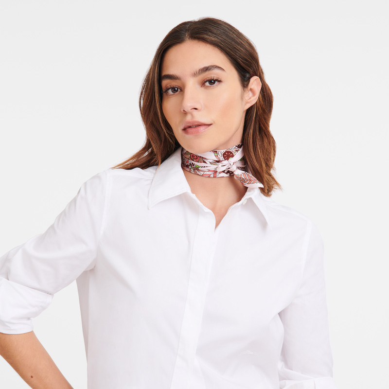 Longchamp | Forêt Silk scarf 50 Nude - Silk | Nude