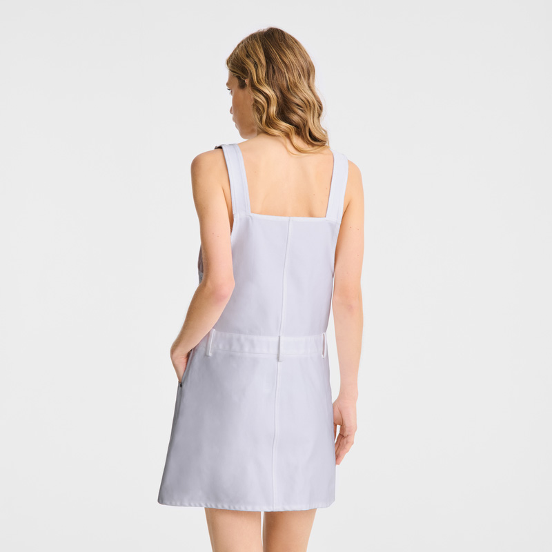 Longchamp | Dress White - Embroidered gabardine | White