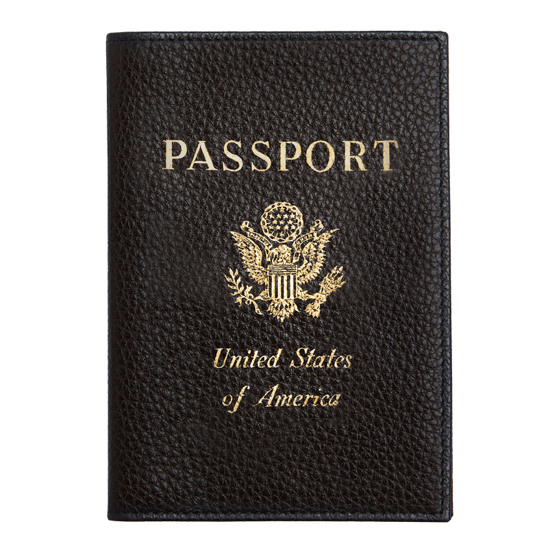 Longchamp | Le Foulonné Passport cover Black - Leather | Black