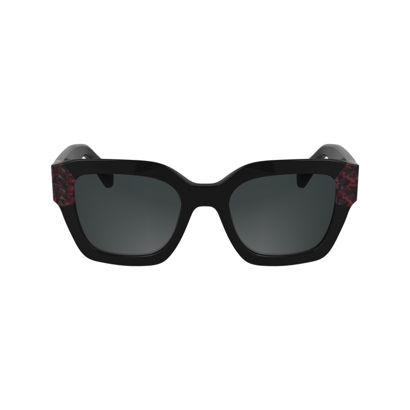 Longchamp | Sunglasses Black/Havana Red - Acetate | Black/Havana Red
