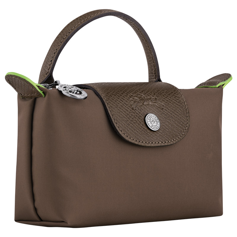 Longchamp | Le Pliage Green Pouch with handle Terra - Recycled canvas | Terra