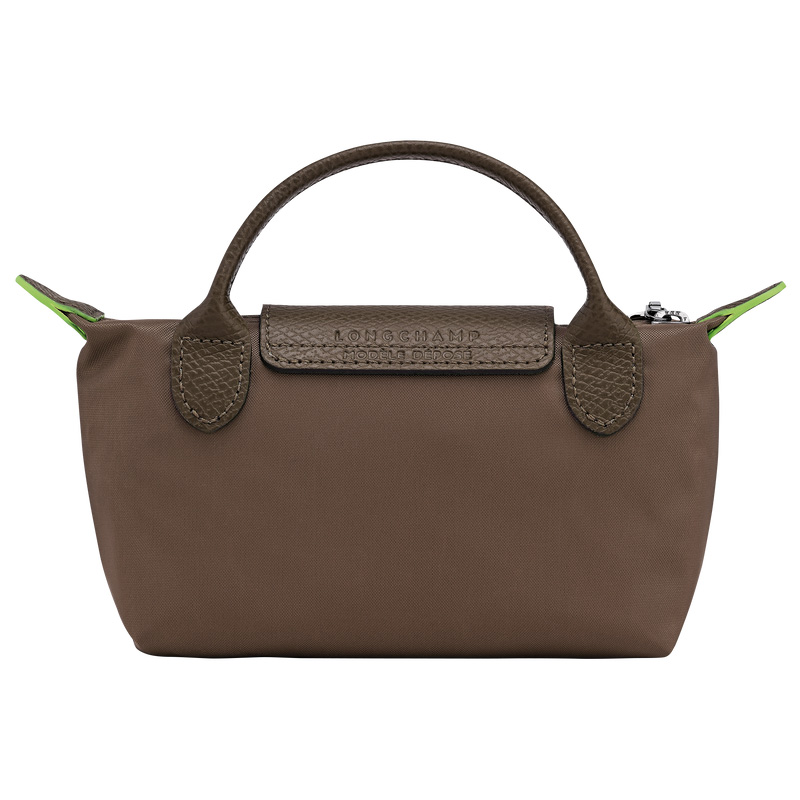 Longchamp | Le Pliage Green Pouch with handle Terra - Recycled canvas | Terra