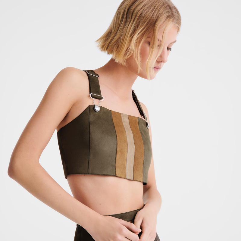 Longchamp | Top Khaki - Leather | Khaki
