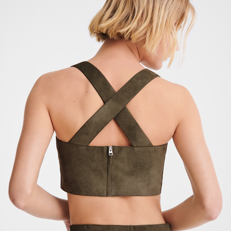 Longchamp | Top Khaki - Leather | Khaki