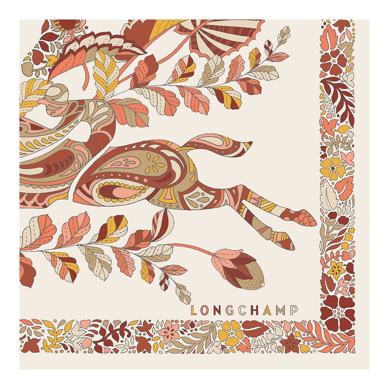 Longchamp | Forêt Silk scarf 50 Honey - OTHER | Honey