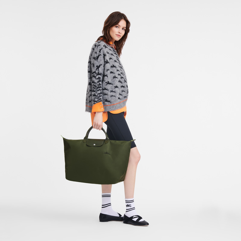 Longchamp | Le Pliage Green L Travel bag Forest - Recycled canvas | Forest