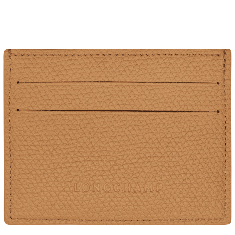 Longchamp | Le Roseau Card holder Walnut - Leather | Walnut